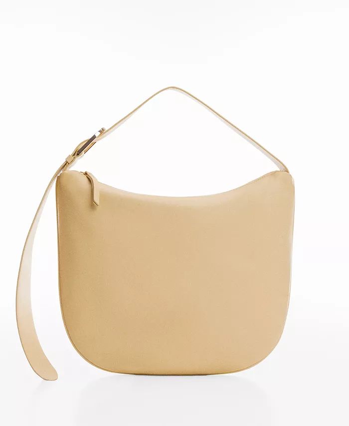 MANGO Women's Leather Shoulder Bag - Macy's | Macy's