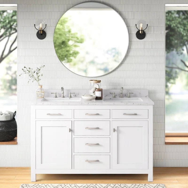 Atencio 54" Double Bathroom Vanity Set | Wayfair North America