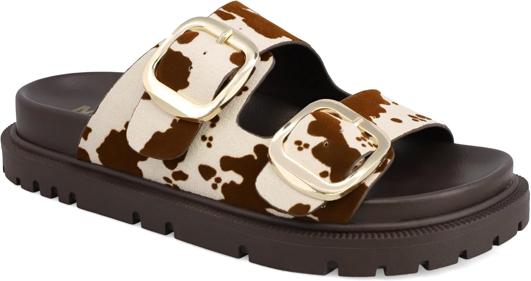 MIA Women's Gen Double Buckle Slide Sandals | Amazon (US)