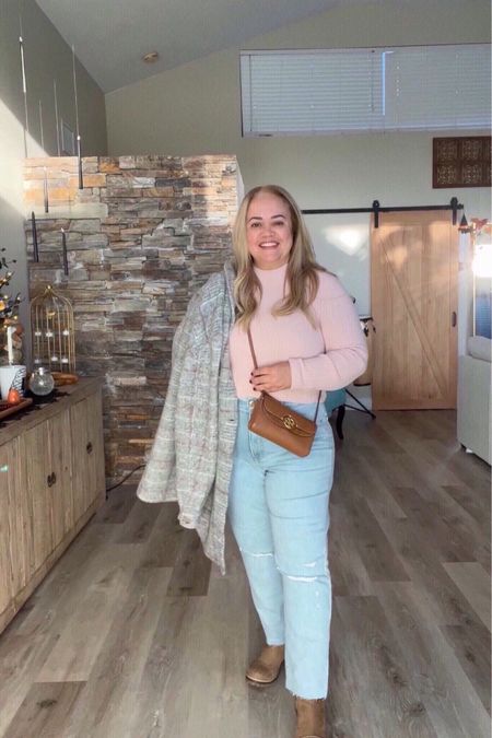 The pink cable knit mock neck cropped sweater matches perfectly with mom's jeans' super high-waisted and the gorgeous go-with-everything wool blend oversized plaid shacket.


#LTKcurves #LTKstyletip #LTKSeasonal