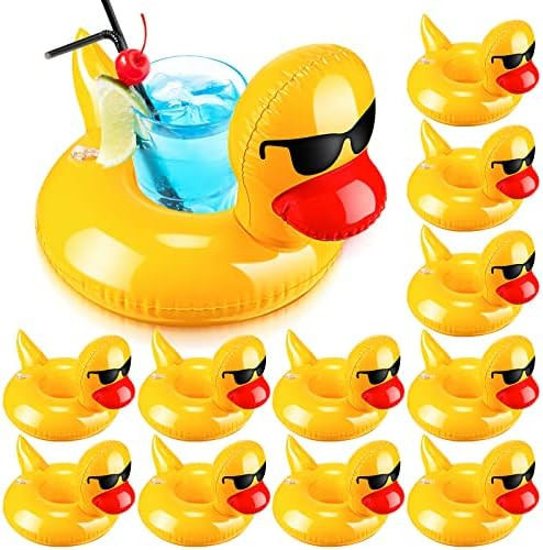 Inflatable Drink Floats Reusable Cute Drink Holder Inflatable Float Cup Coasters Set for Pool Par... | Amazon (US)
