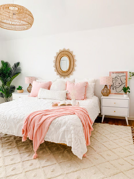 Ivory Diamond Textured Trellis Tassel Area Rug | Rugs USA