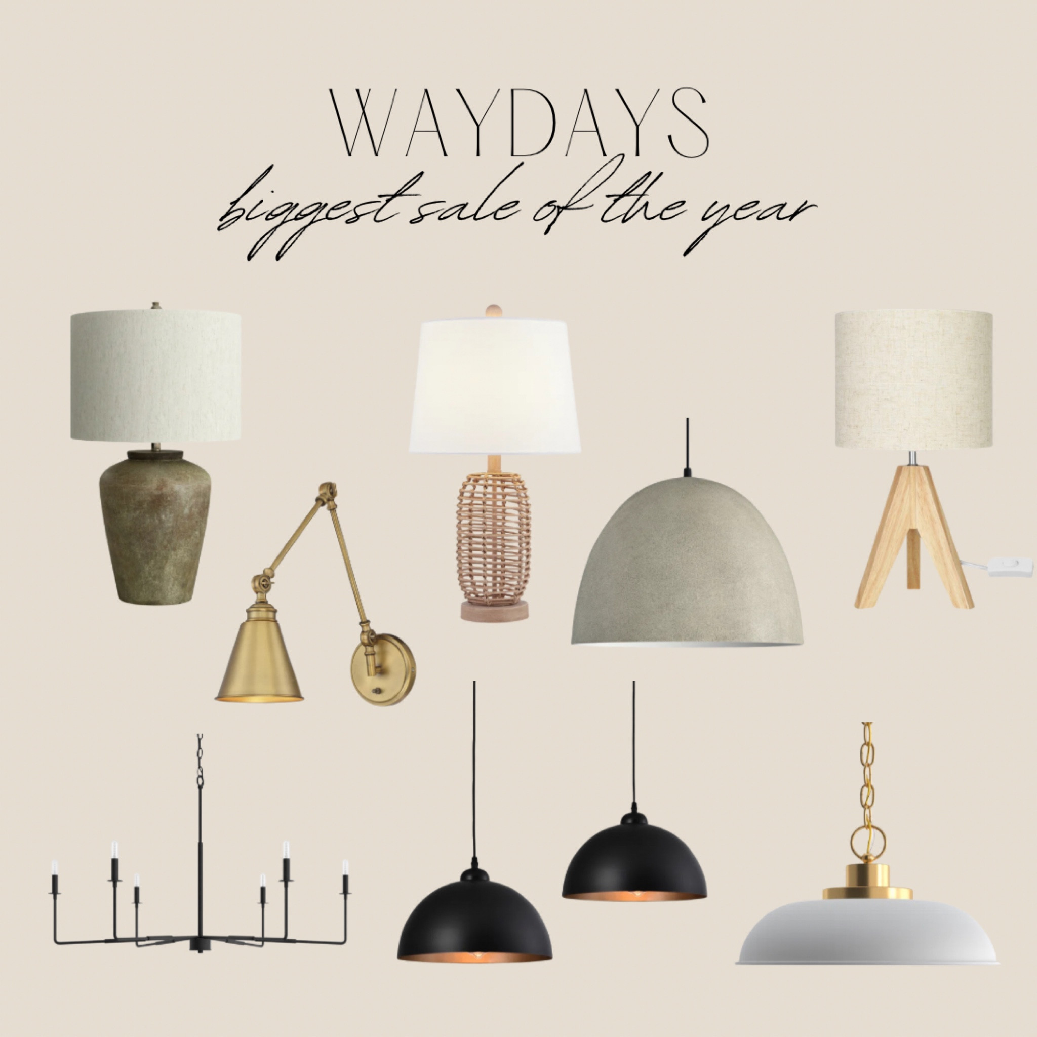 Way day sale Canada! Light fixtures lamps home decor modern neutral earthy organic

#LTKcanada #LTKhome
