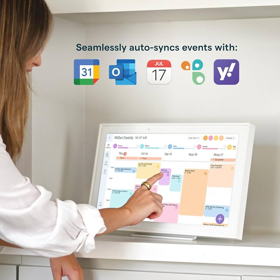 Skylight Calendar: 15-inch Wall Planner Digital Calendar & Chore Chart, Smart Touchscreen Interac... | Amazon (US)
