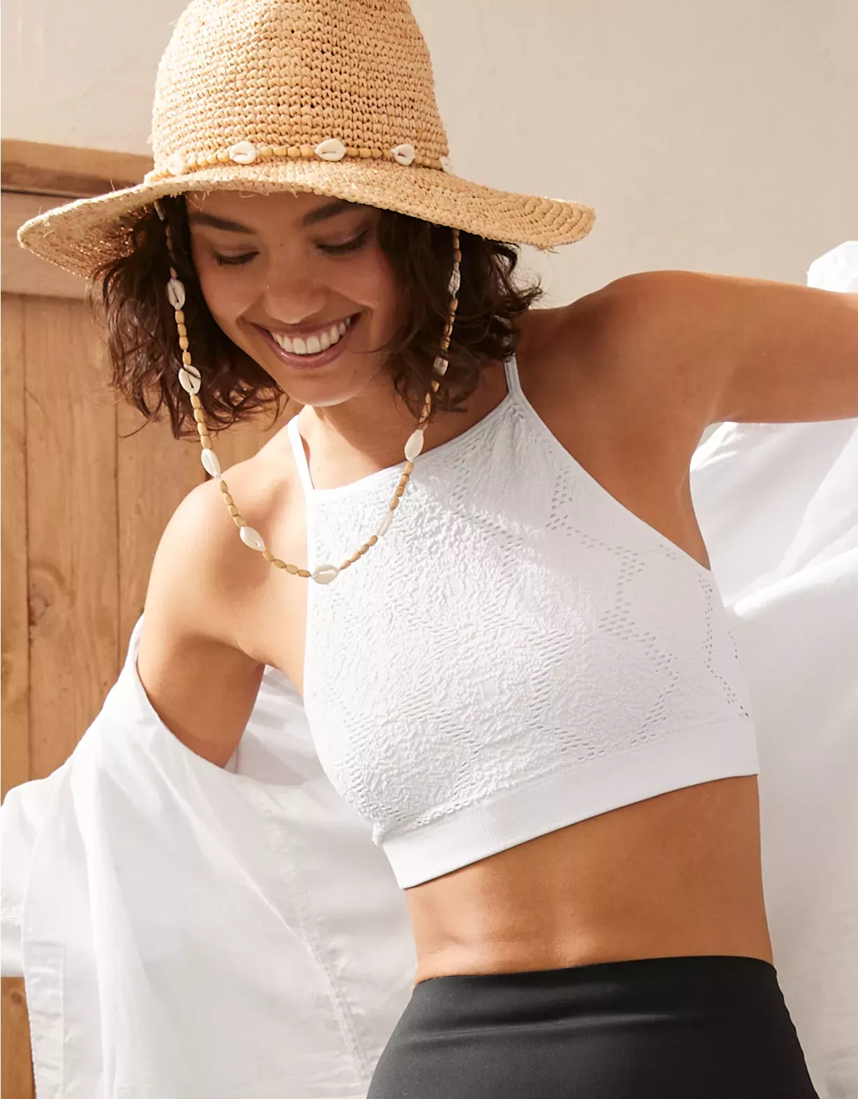 Aerie Seamless Crochet Bra Top curated on LTK