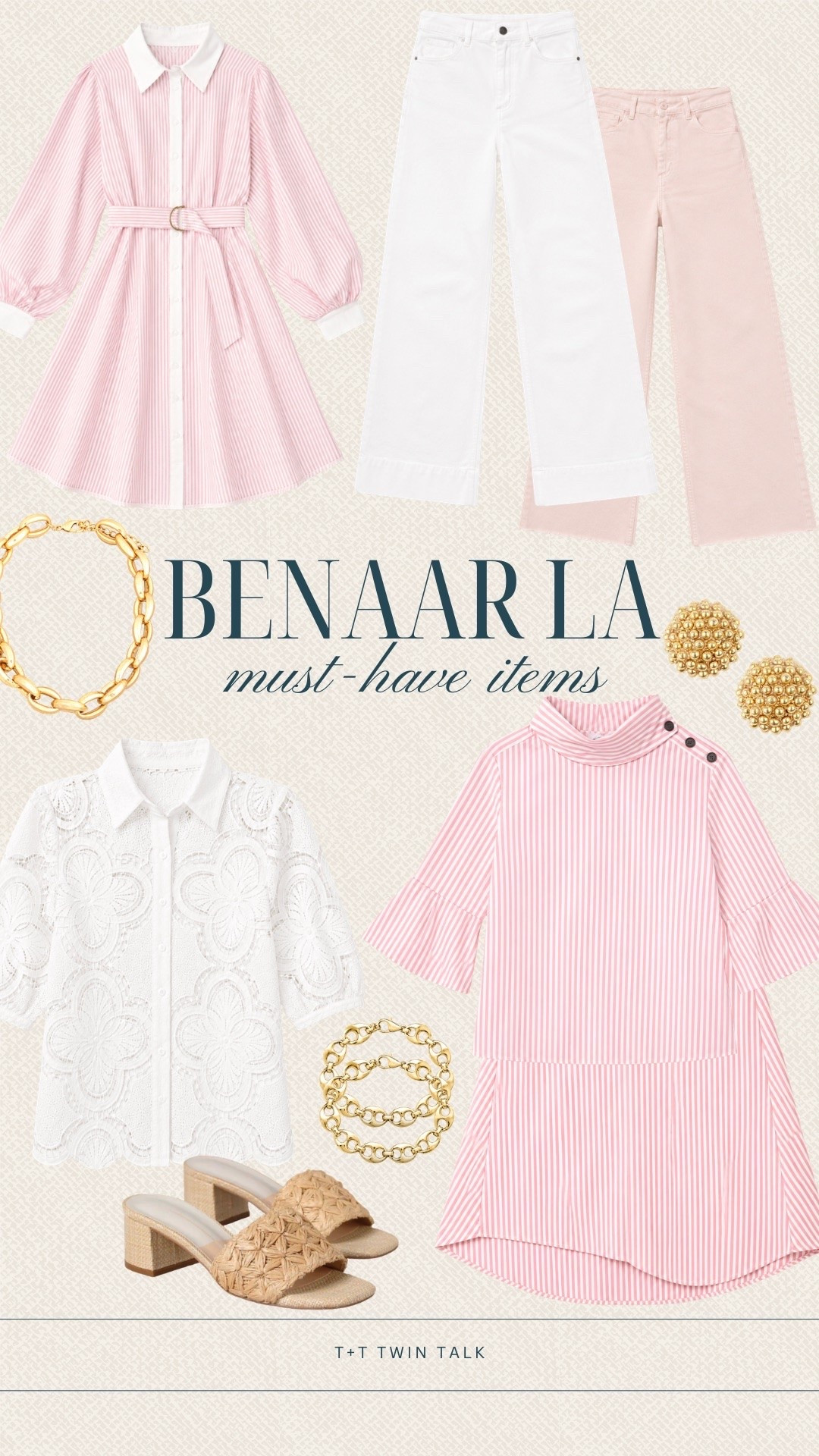 These Benaar La are leaning into the pink, white, and gold combo, and honestly, it works so well. This mix has those standout pieces that still feel easy to wear, from dresses to polished separates and accessories that pull it all together. Such fun must-have finds for the season.

#LTKMidsize #LTKOver40 #LTKSeasonal
