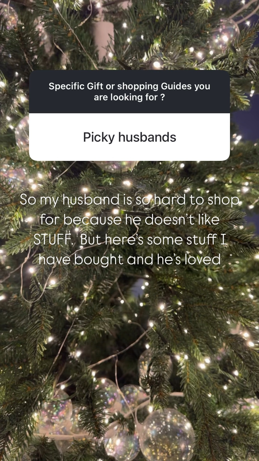 Picky husband ! I got you 