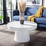 Safavieh COF3000B Home Collection Jaria White Terrazzo Paper Mache Round Coffee Table (Fully Assembl | Amazon (US)