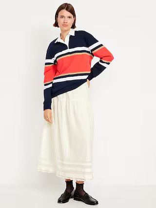 High-Waisted Tiered A-Line Maxi Skirt | Old Navy (US)