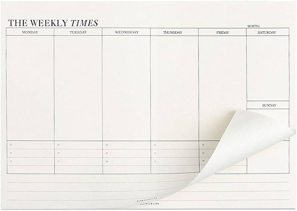 Prudiut 60 Sheets Weekly Pad, Tear Off Weekly Planner Notepad with Daily Schedule Weekly To Do Li... | Amazon (US)