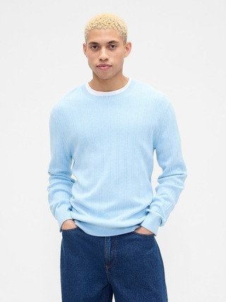 CashSoft Ribbed Crewneck Sweater | Gap Factory
