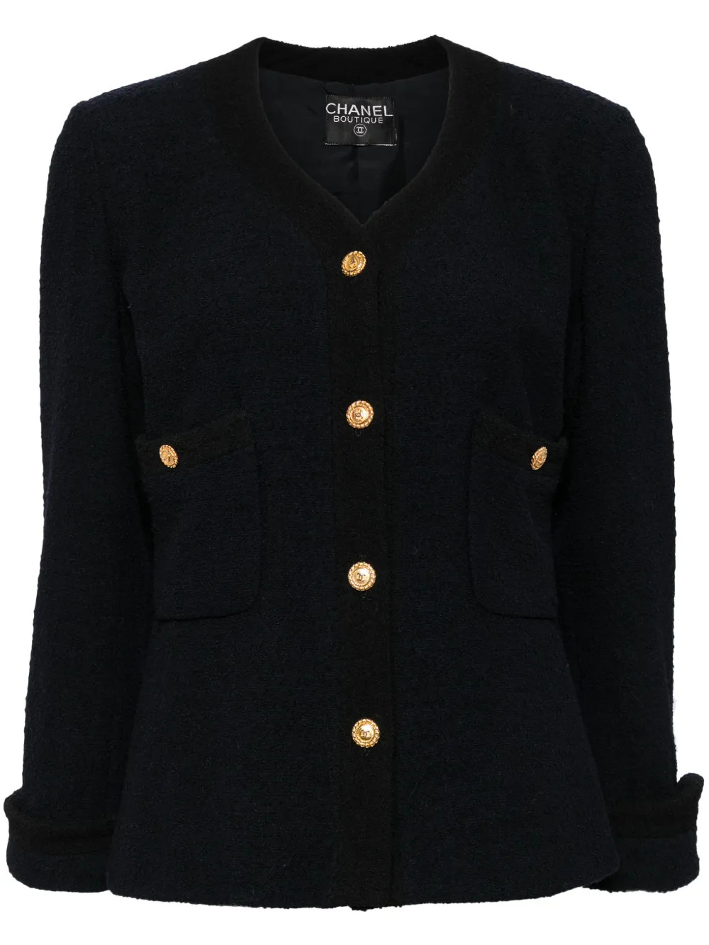 1990s CC-buttons single-breasted jacket | Farfetch Global