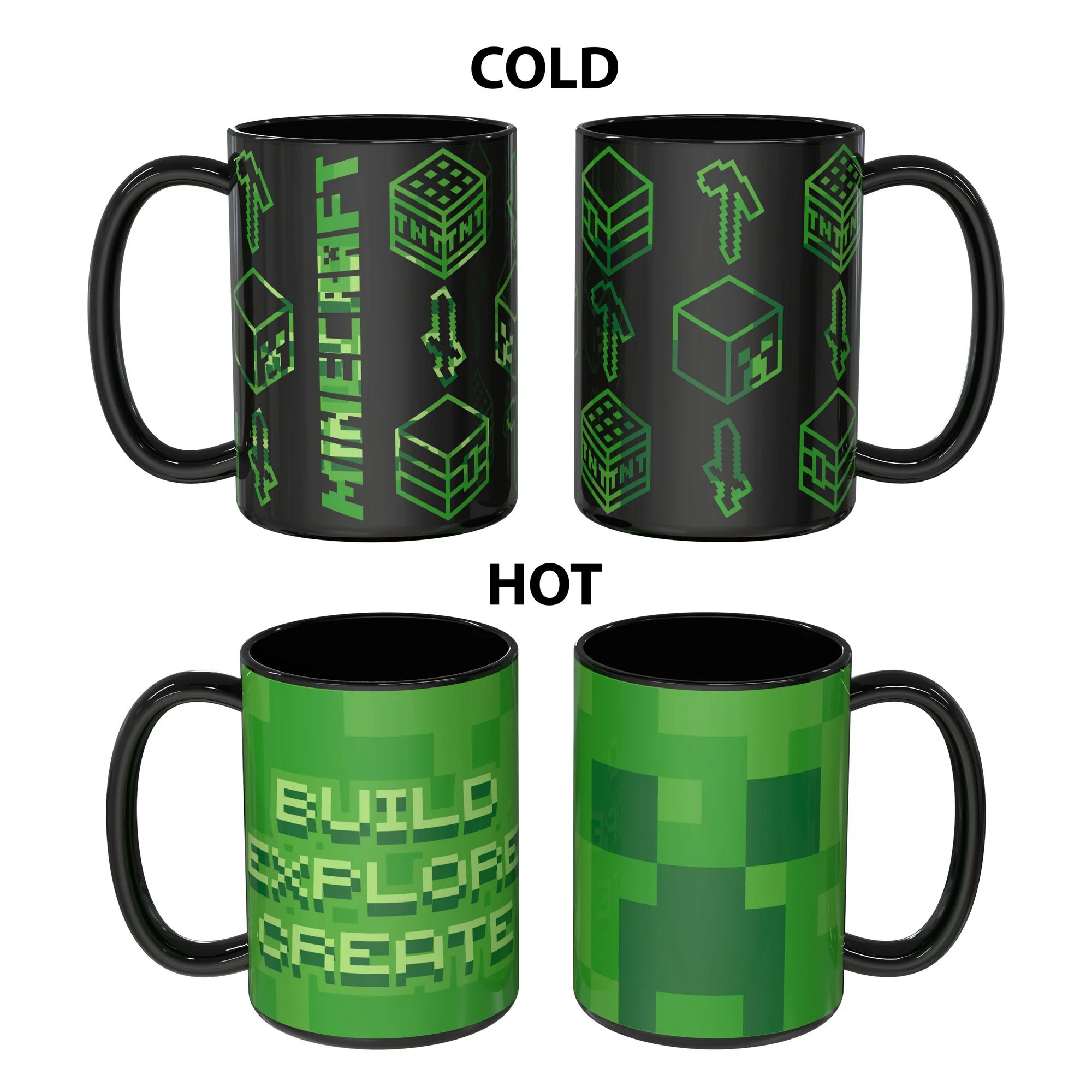 Zak Designs Minecraft Color Change 15 Ounce Mug, Creeper | Walmart (US)