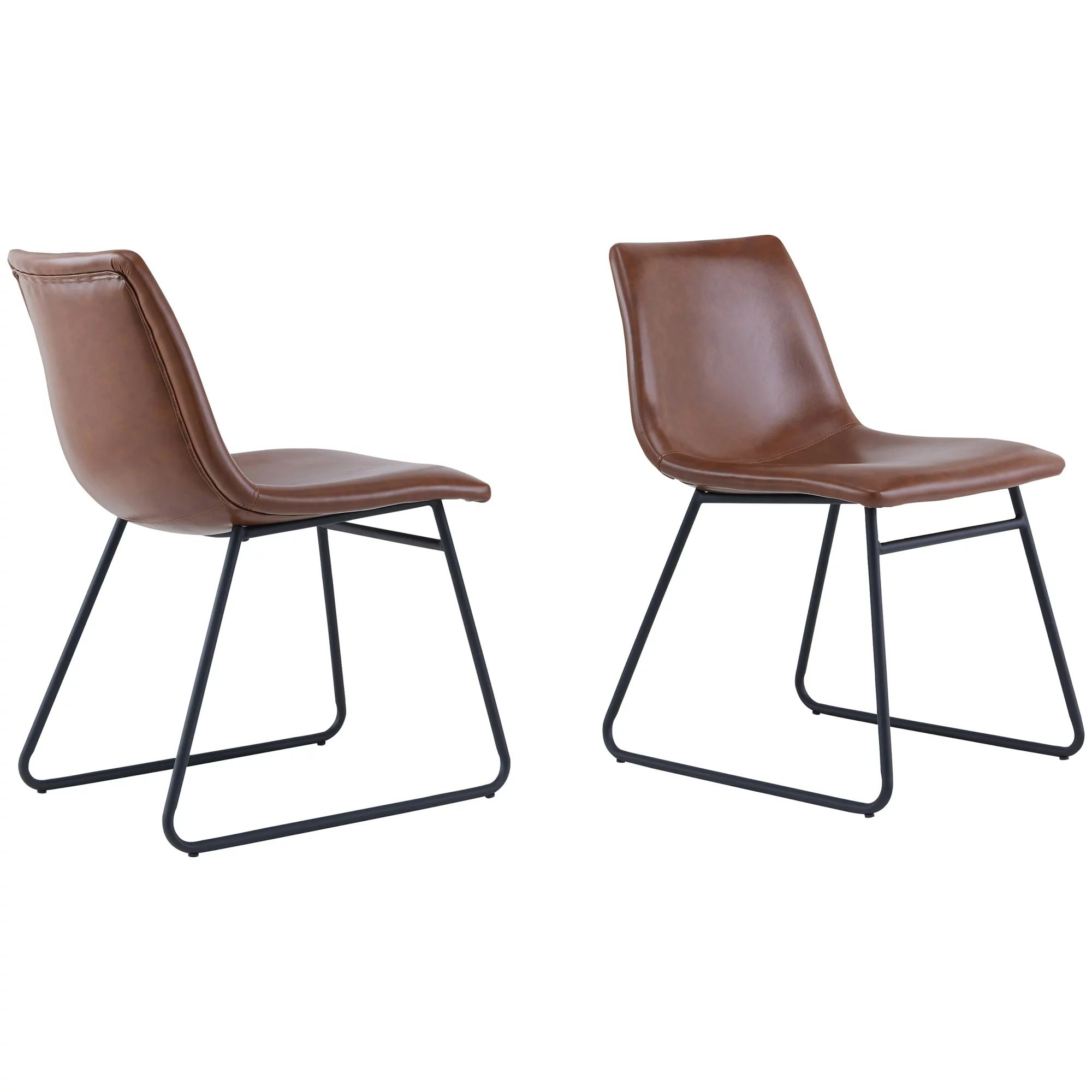 Better Homes & Gardens Theodore Dining Chairs, Set of 2, Brown | Walmart (US)
