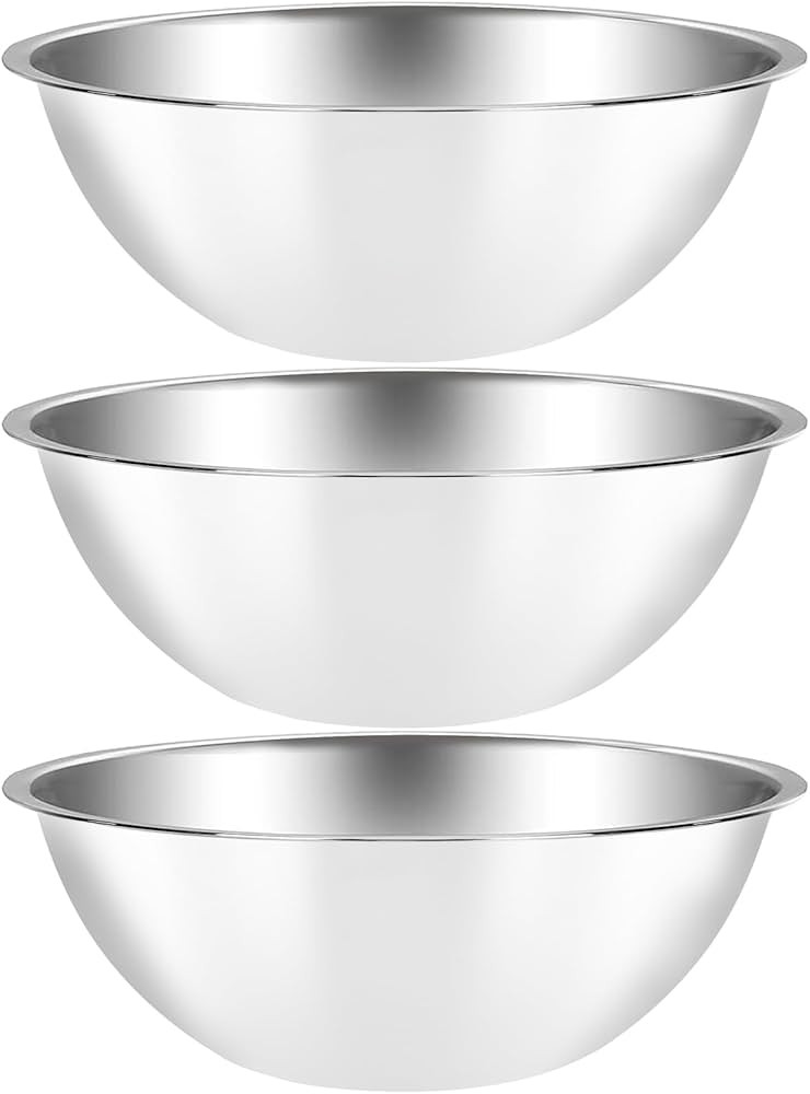 Suwimut 3 Pack Stainless Steel Mixing Bowls, 5-Quart Nesting Stainless Steel Serving Bowls for Sp... | Amazon (CA)