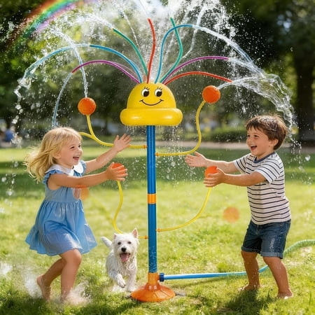 Vatos Kids Water Sprinkler Toy, Rainbow Splash Yard Sprinkler with Wiggle Tubes and Spray Nozzles, Outdoor Summer Water Toy for Backyard Lawn Play, Boys and Girls Ages 3-8 | Walmart (US)