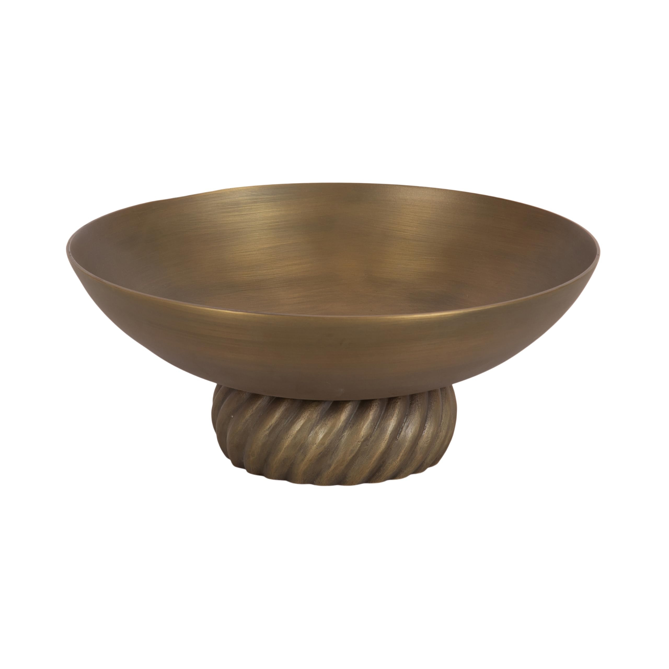 Kate and Laurel Trenza Spiraled Decorative Metal Pedestal Bowl, 12 Inch Diameter, Antique Brass, ... | Amazon (US)