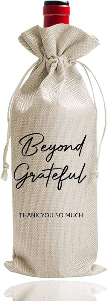 DOI-LANEE Thank you Wine Bag, Wine bottle Bag, Thank You Appreciation Party Favor, Beyond Gratefu... | Amazon (US)