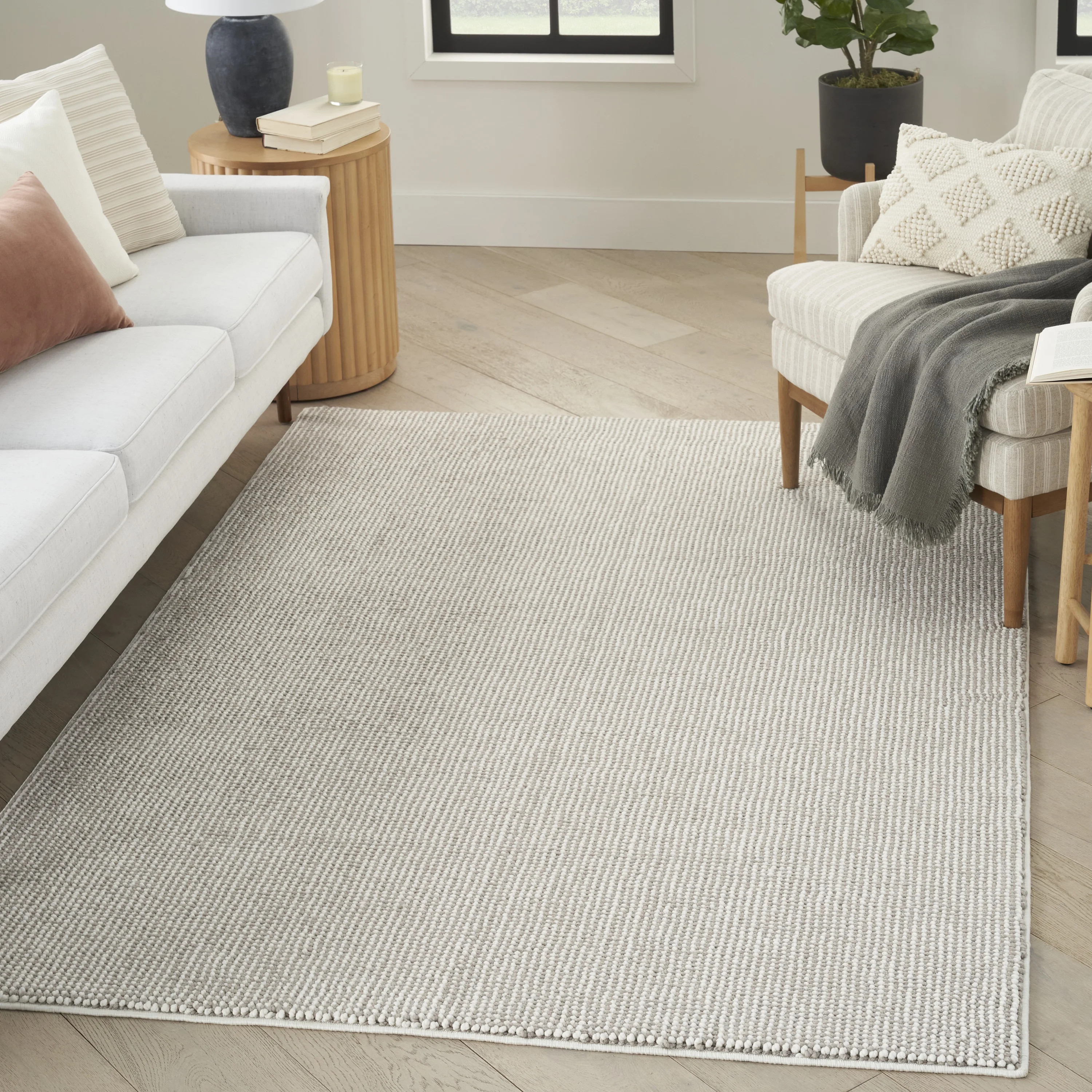 Nourison Natural Texture All-over design Ivory Mocha 7'10" x 9'10" Area Rug (8x10) | Walmart (US)