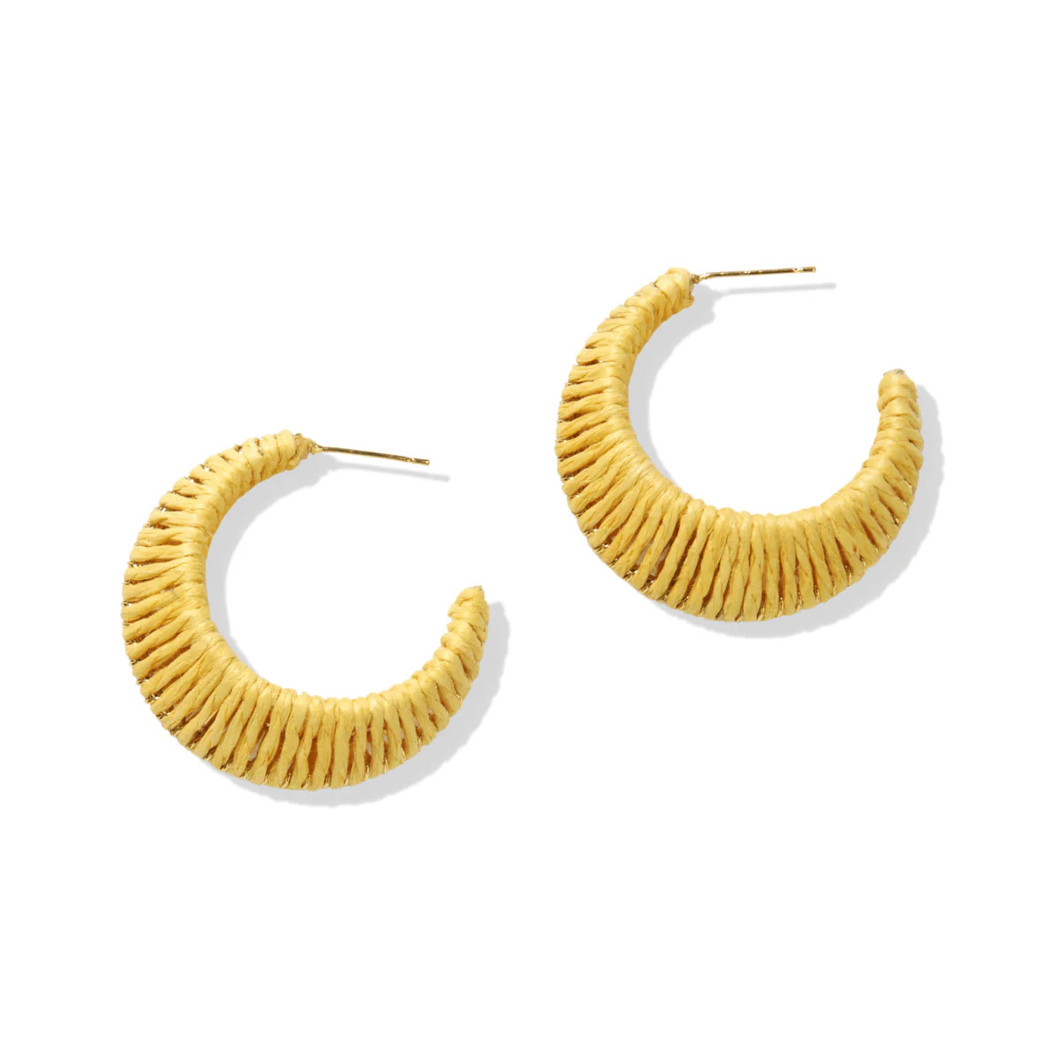 Harper Solid Hoop Earrings Yellow | INK+ALLOY