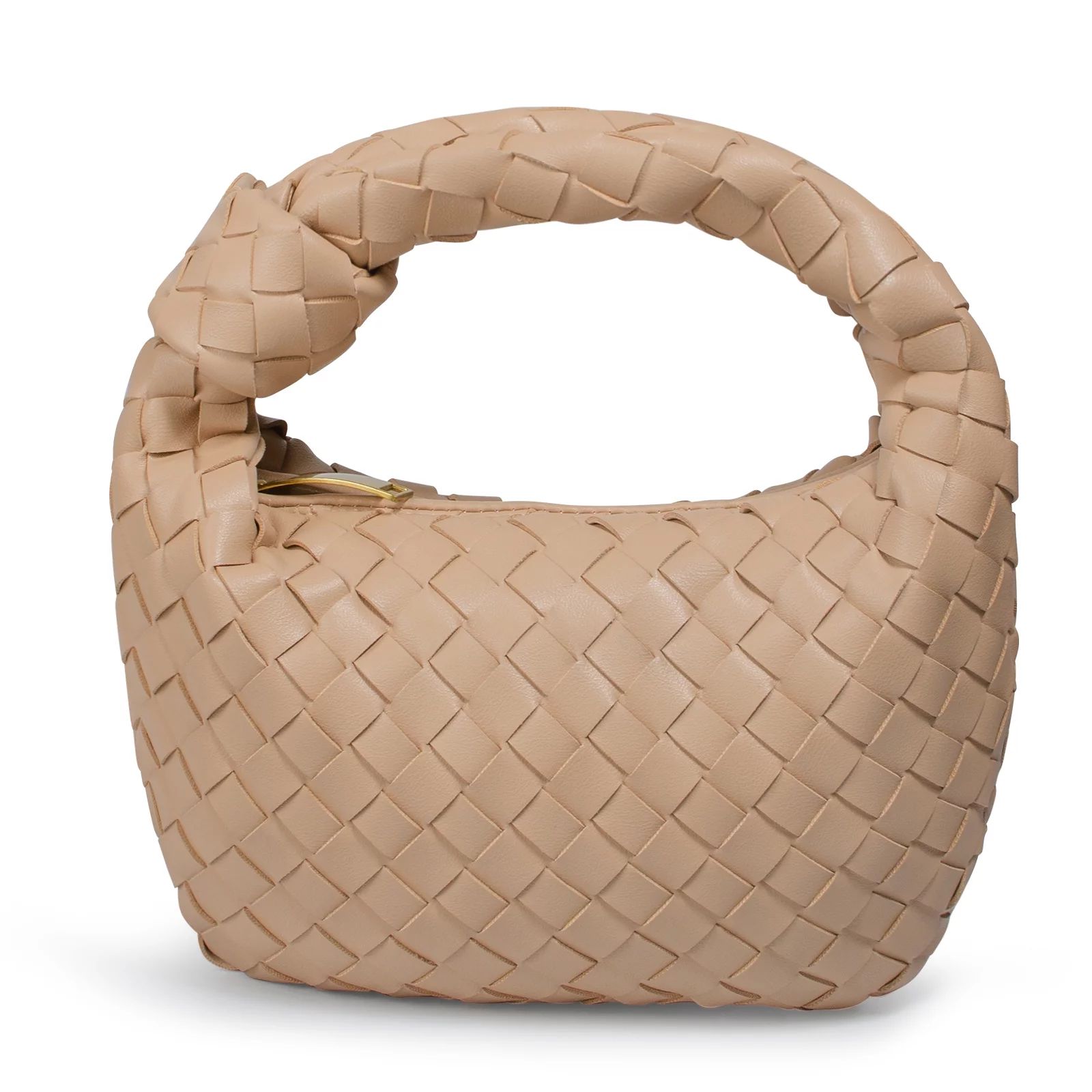 XXXFLOWER Woven Handbags for Women - Soft PU Leather Clutch Bag Designer Ladies Hobo Bag, Handmad... | Walmart (US)