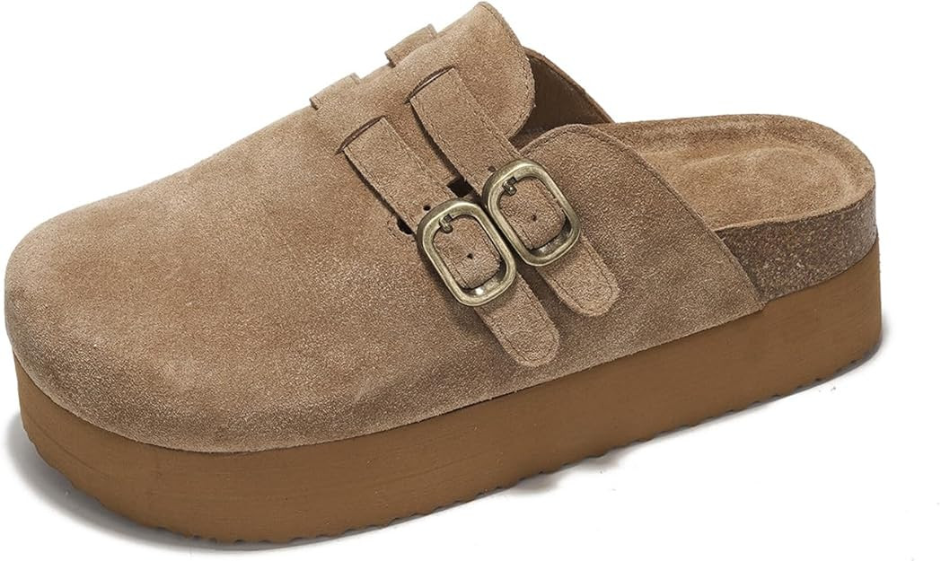 Project Cloud 100% Genuine Leather Clogs for Women - Wedge Womens Clogs Platform Sandals with Mem... | Amazon (US)