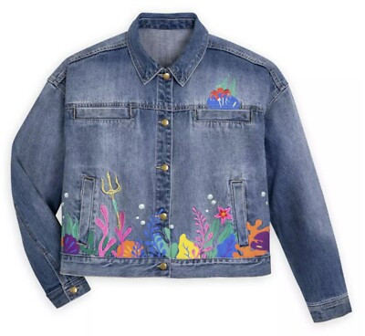 Disney Parks Live Action The Little Mermaid Ariel Demin Jacket Adult XL NEW | eBay US