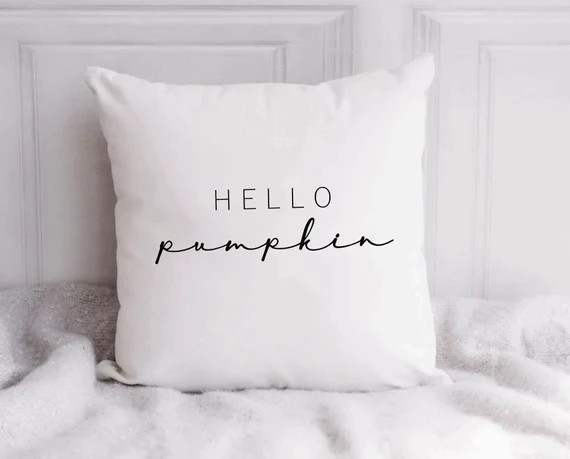 Hello Pumpkin, Fall Pillow, Throw Pillow Cover, Halloween Decor, Fall Decor, Housewarming Gift, F... | Etsy (CAD)