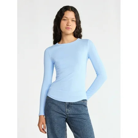 No Boundaries Crew Rib Tee Women s | Walmart (US)