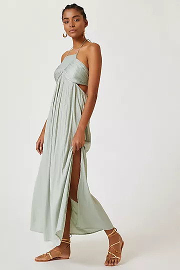 Tie-Back Halter Maxi Dress | Anthropologie (US)