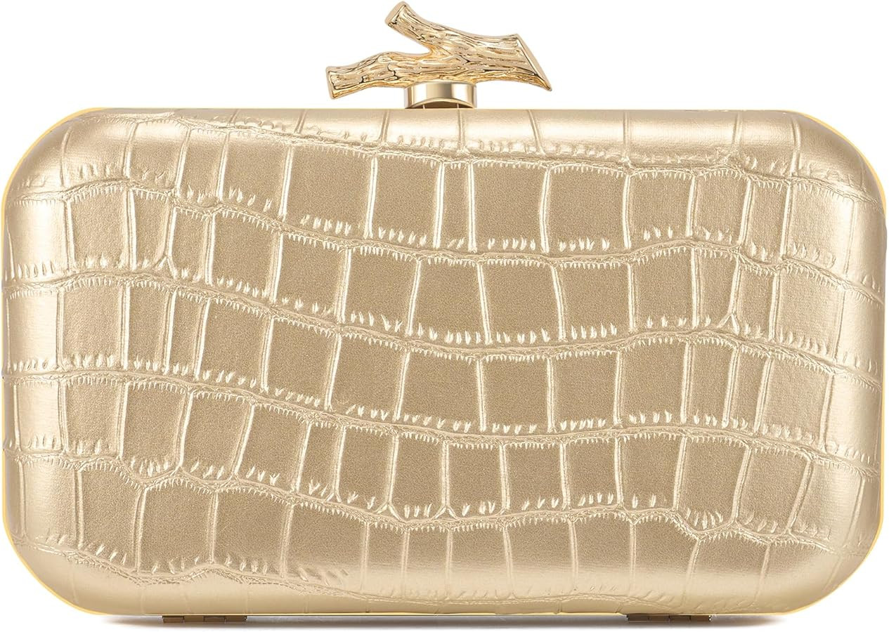 CHUNLI Clutch Purses for Women Evening/Wedding Chic Woven Bag Formal PU Leather Purse Designer Ha... | Amazon (US)