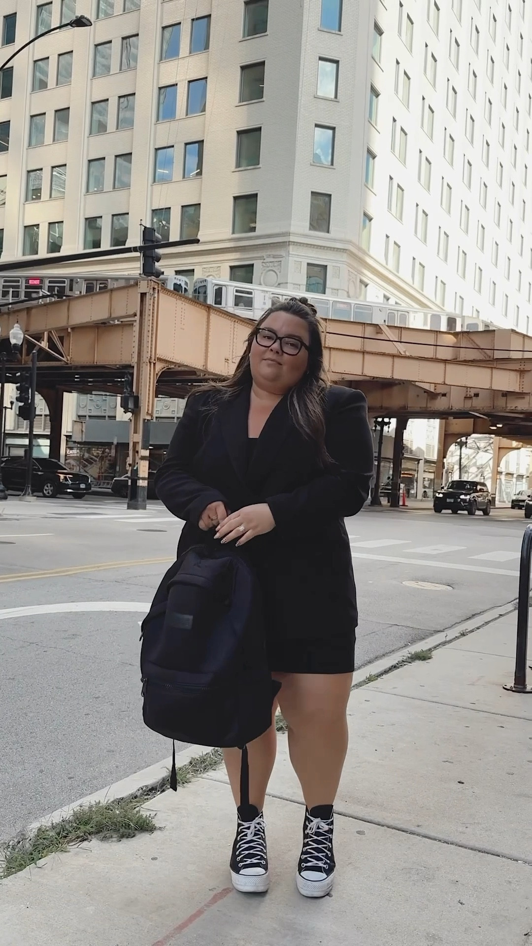 plus size work outfit I wore to the office as a size 20 
- blazer: Eloquii size 20 
- mini skirt: H&M size 2X / 20
- converse 
- gucci eyeglasses 
- backpack: Dagne Dover 

#LTKPetite #LTKMidsize #LTKPlusSize