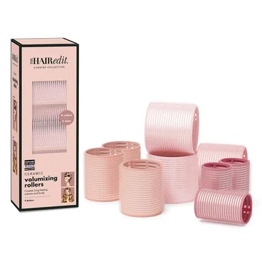 Kitsch Flexi Rods, Satin Covered Heatless Hair Curlers, Rosewood, 6 Pieces | Walmart (US)