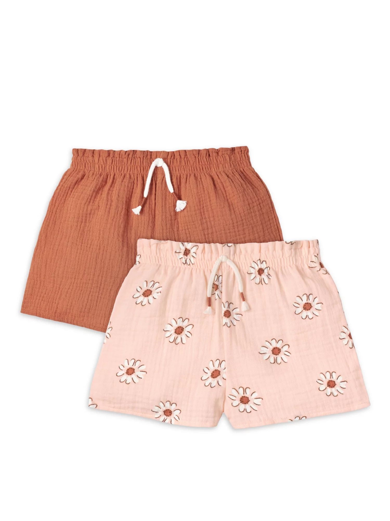 Modern Moments by Gerber Toddler Girl Gauze Shorts, 2-Pack, Sizes 12M-5T | Walmart (US)