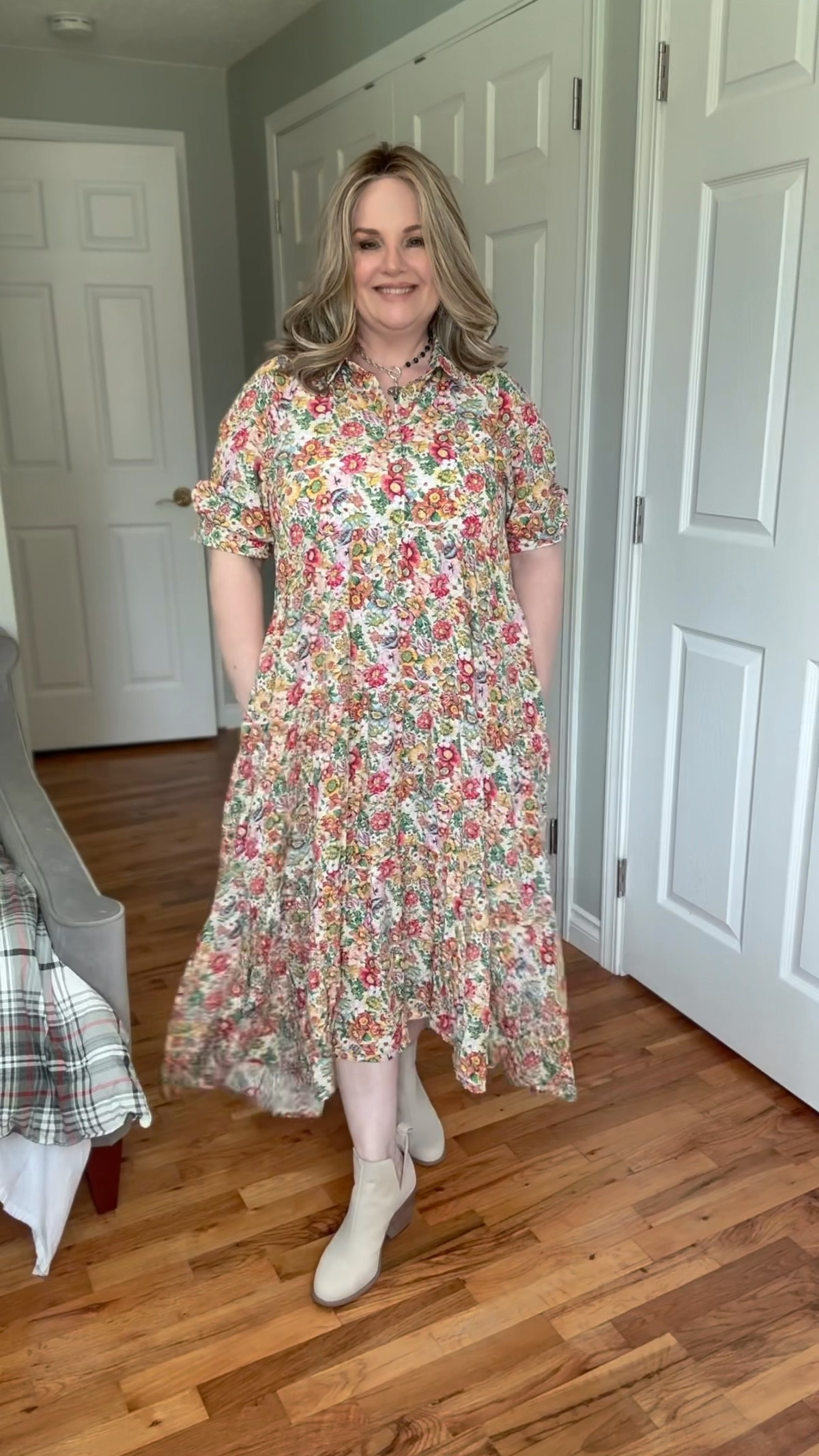 Natural Life nailed it with this dress! Perfection for my apple shaped body! This is so light, and non clingy which are musts for me when the weather gets warm! 

#LTKmidsize #LTKover40 #LTKVideo