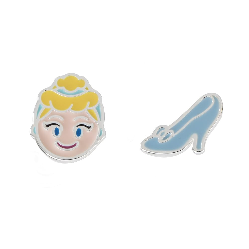Disney Cinderella Jewelry for Women, Silver Plated Mix and Match Stud Earrings | Amazon (US)