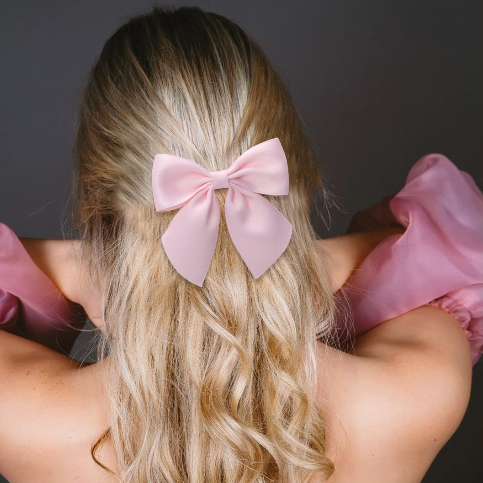 3.5 Inch Cheer Bow Clips for Women Girls Thick Ribbon Boutique Alligator Clips with Tails Hair Ac... | Amazon (US)