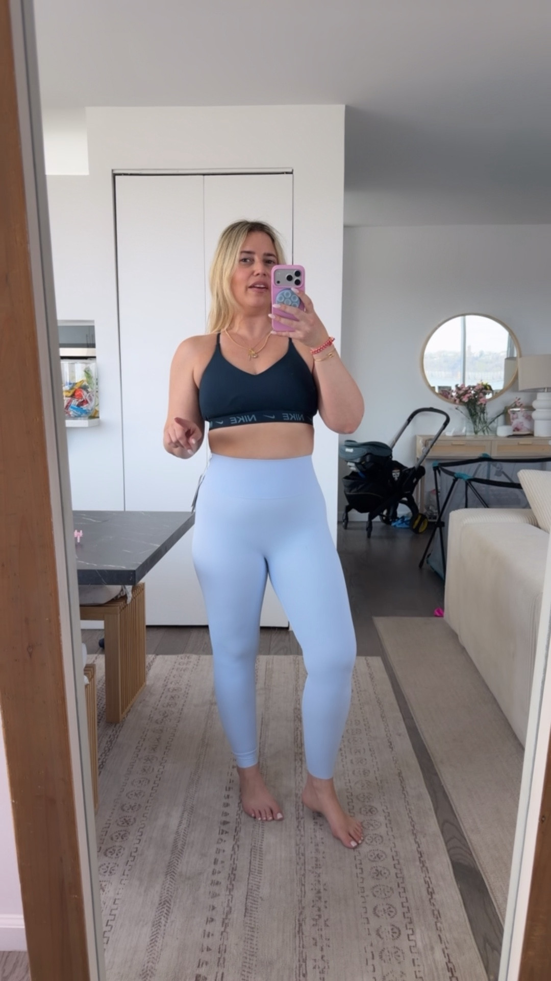 High waisted no front seam from Nike zenvy! I am a big zenvy girly and these are the leggings I wear every day to workout! Apparently no front seam is the new vibe :)

#LTKSeasonal #LTKmomlife #LTKfitnessgoals