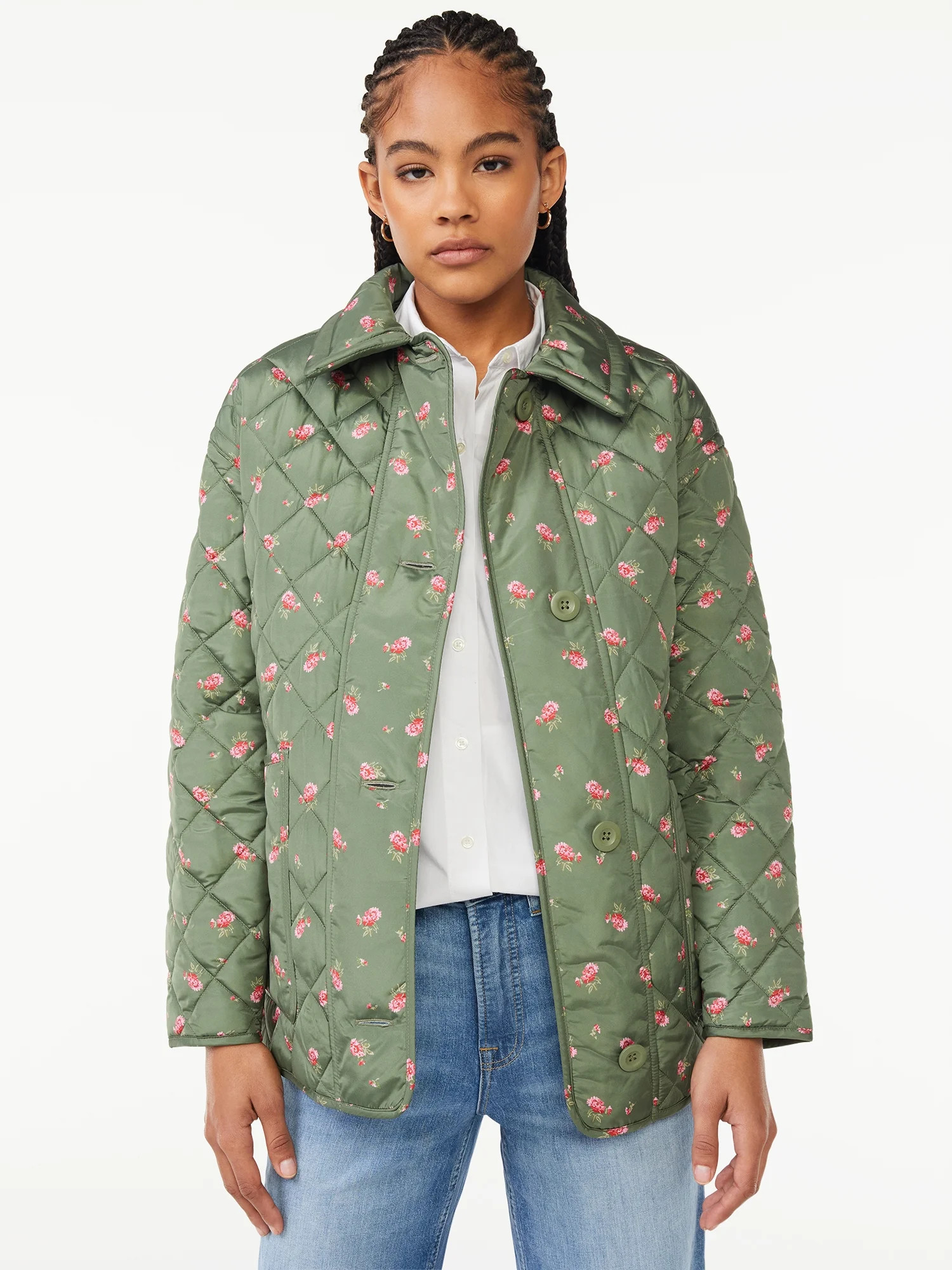 Free Assembly Women's Quilted Shell Jacket | Walmart (US)