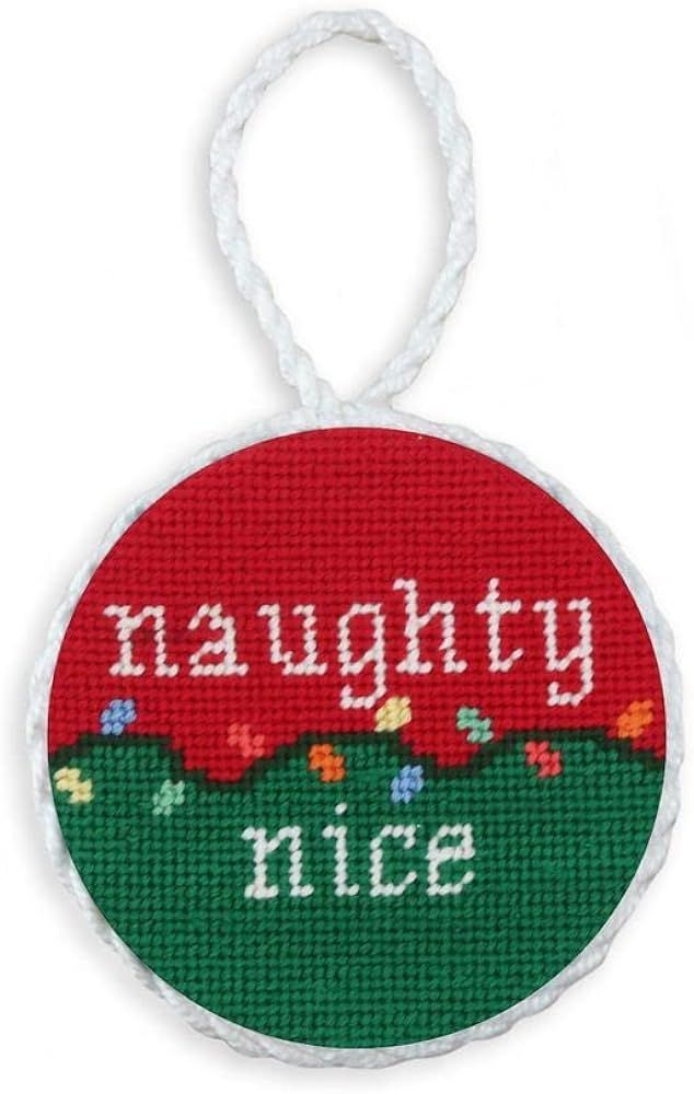 Smathers & Branson Naughty or Nice Needlepoint Ornament | Amazon (US)