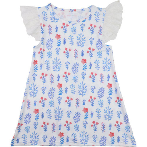 Red And Blue Floral Eyelet Dress | Cecil and Lou