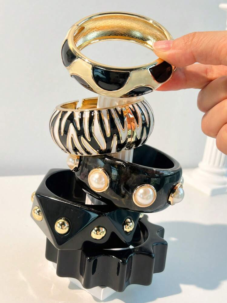 1pc Versatile Colorblock Women Bracelet, Multi-Element Design Suitable For Festivals, Parties, Va... | SHEIN