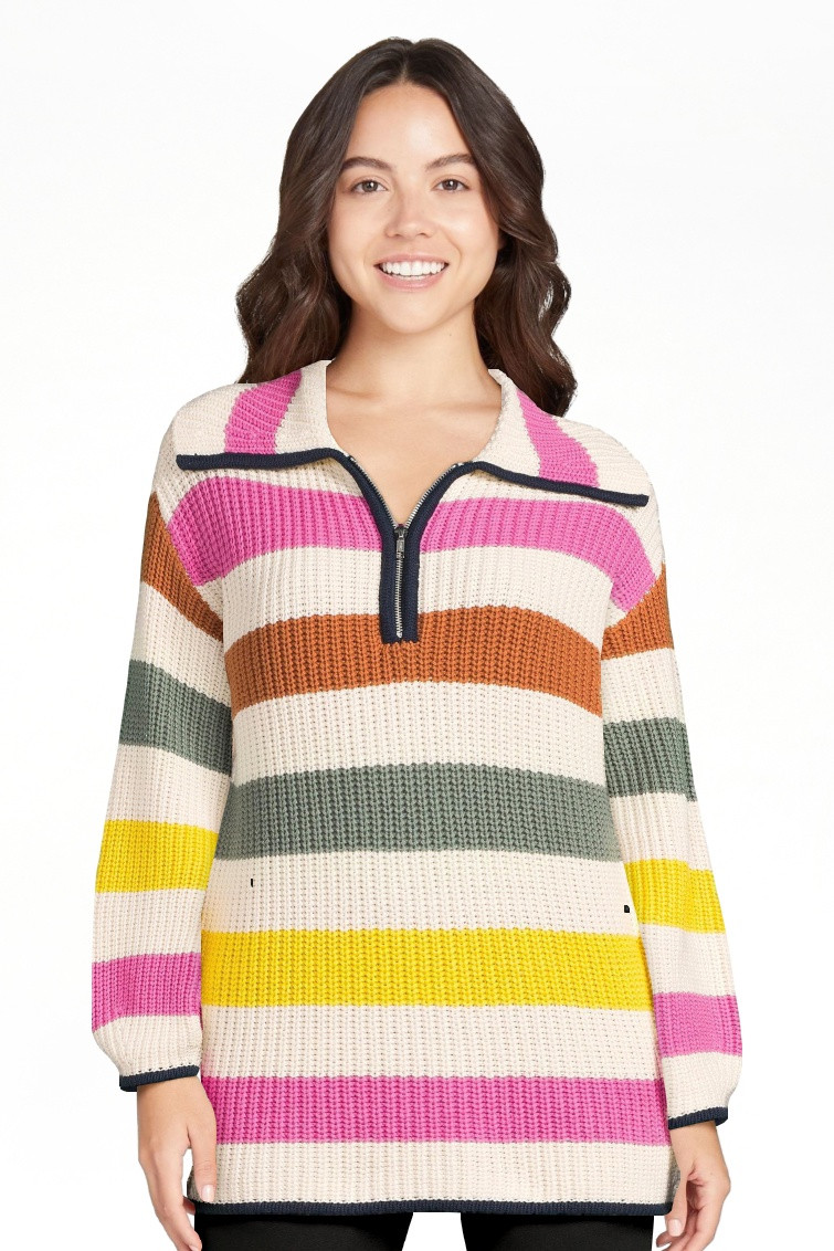 Free Assembly Women's Chunky Half Zip Popover Sweater - Walmart.com | Walmart (US)