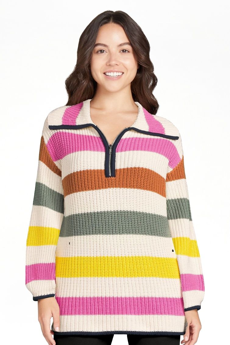 Free Assembly Women's Chunky Half Zip Popover Sweater - Walmart.com | Walmart (US)