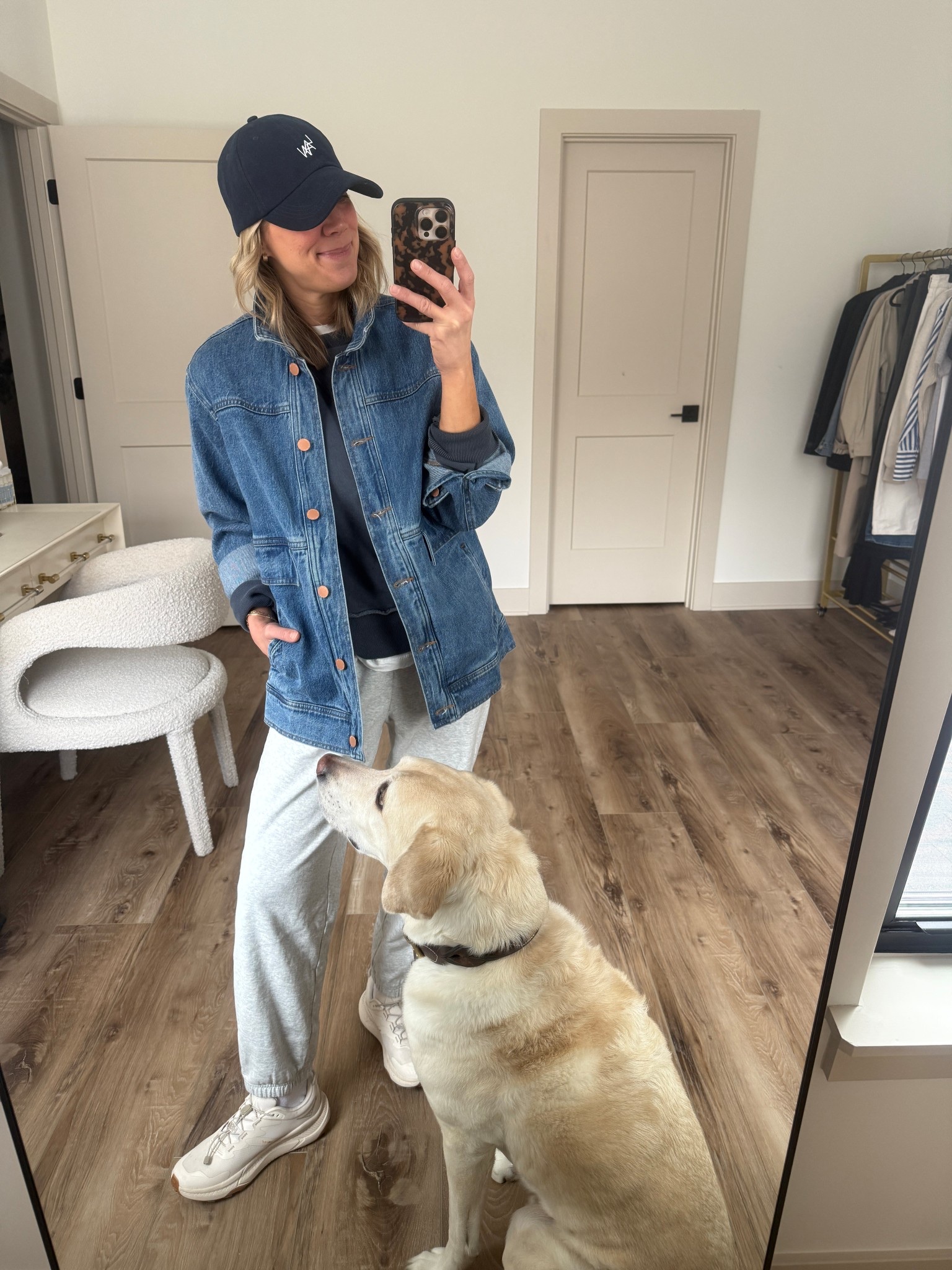 Wearing small denim jacket (oversized for), small sweatshirt, s/reg joggers, small tee, sneakers tts

Jacket + Hat Code: LAW25

#LTKgrwm #LTKootd #LTKOver40