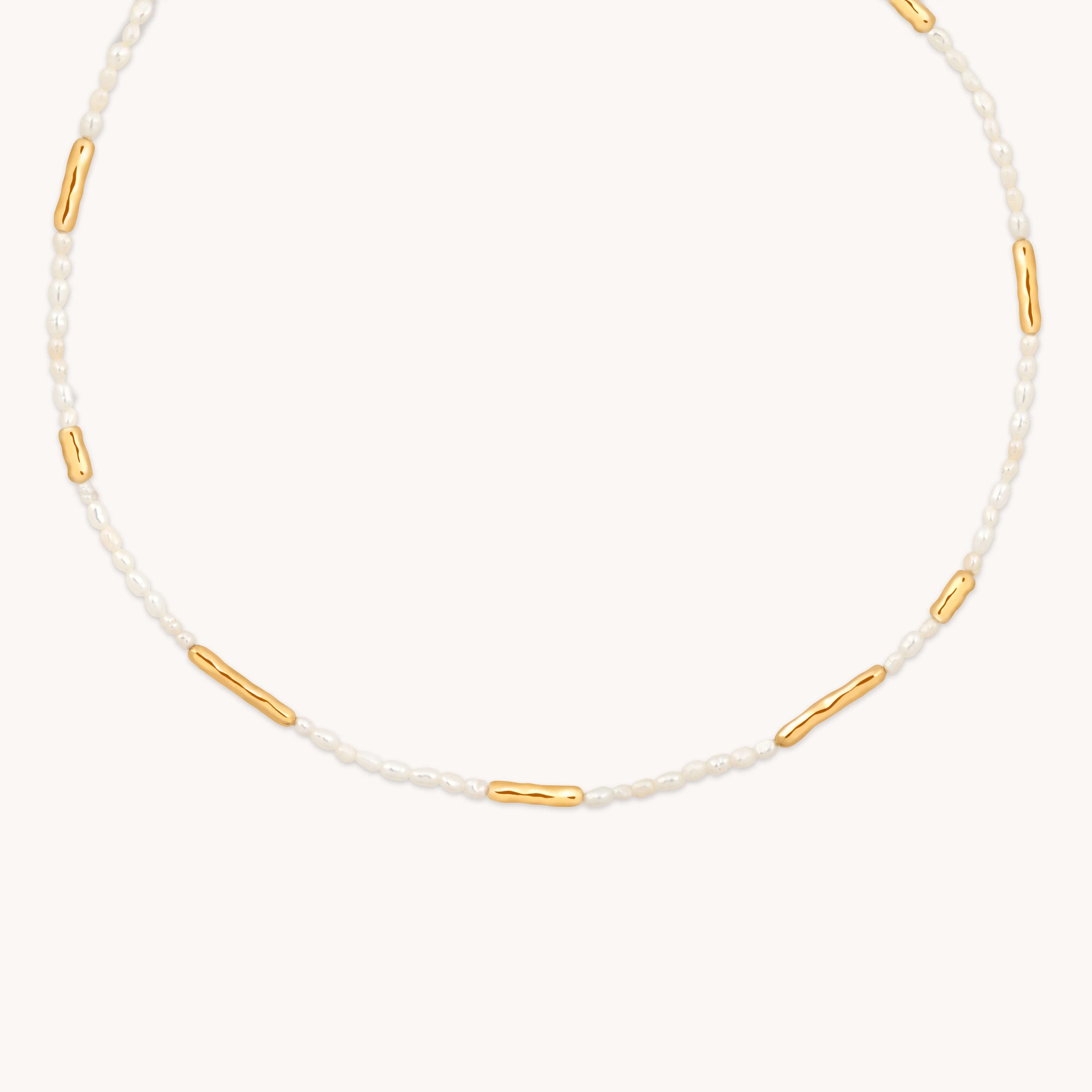Molten Pearl Necklace in Gold | Astrid & Miyu UK