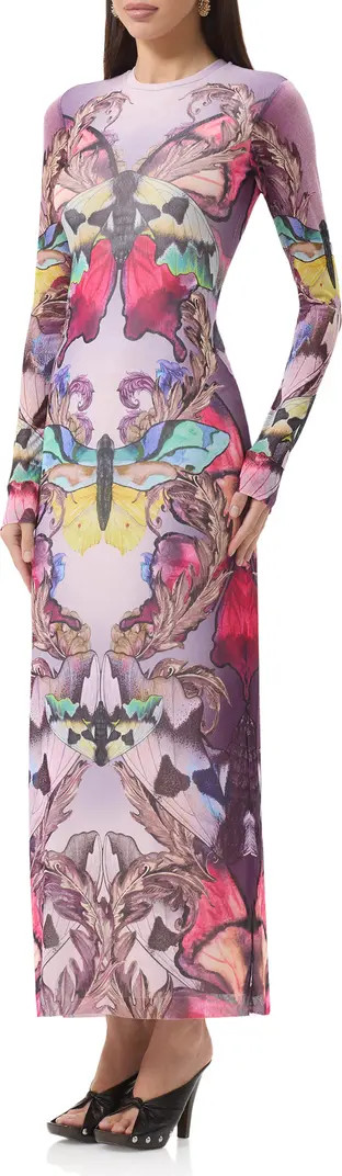 Didi Long Sleeve Mesh Maxi Dress | Nordstrom