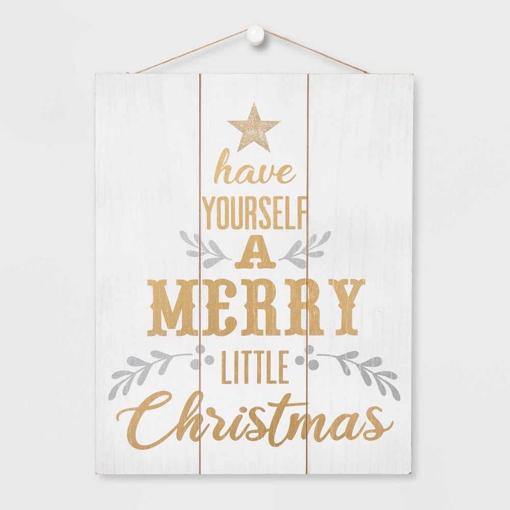 Have Yourself a Merry Little Christmas Hanging Sign White - Wondershop | Target