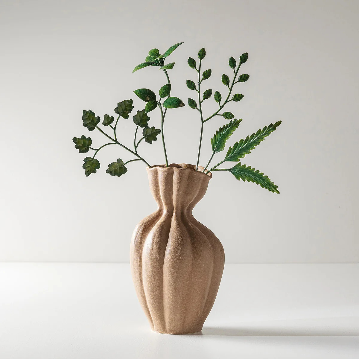 11" Textured Stoneware Vase | Plow & Hearth