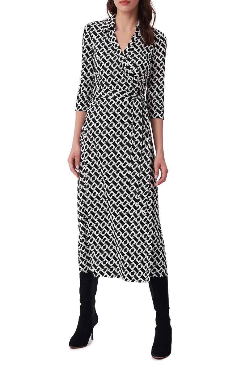 Diane von Furstenberg Abigail Silk Wrap Midi Dress | Nordstrom | Nordstrom